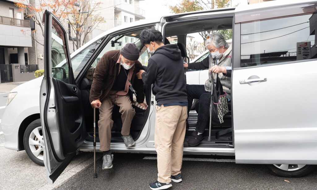 デイサービス朝のお迎え